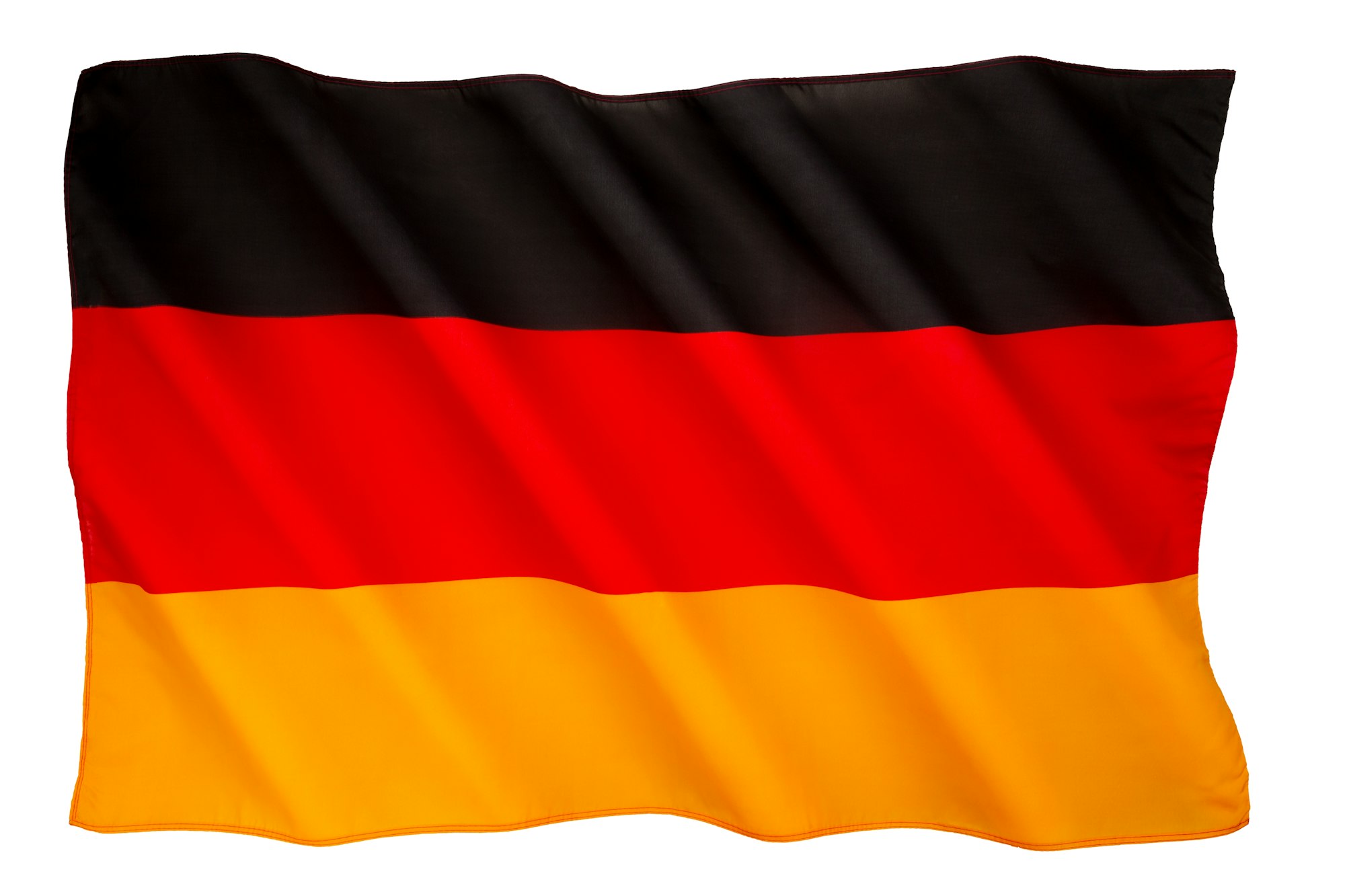 German Flag - Isolated on white for cut out